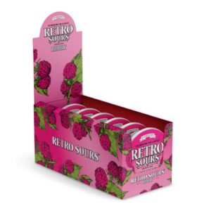 Iconic Retro Sours Raspberry Hard Candy 2.12oz 8ct